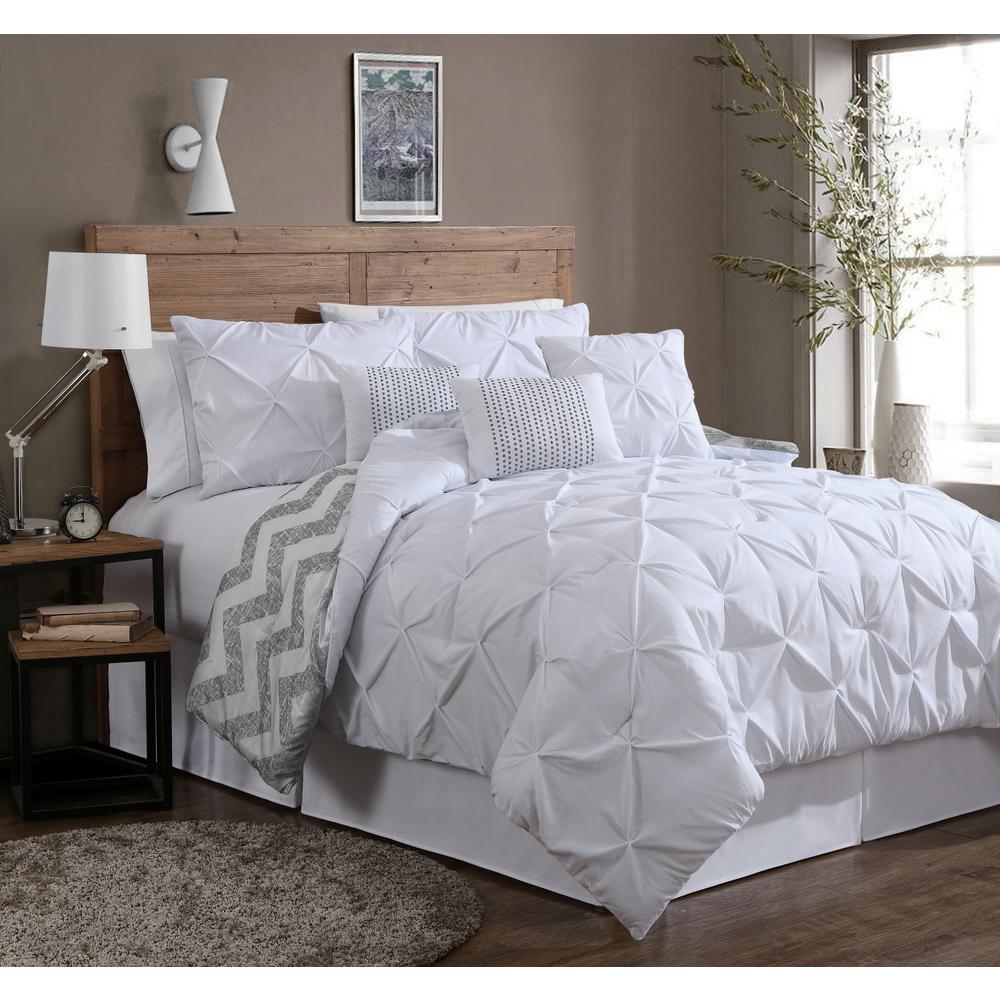 Reviews For Avondale Manor Ella 6 Piece White Twin Comforter Set Ell6cstwinghwh The Home Depot