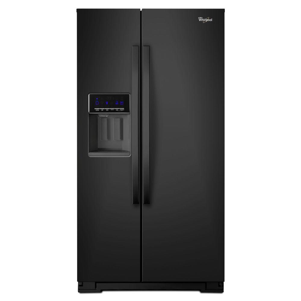 Whirlpool 20.6 cu. ft. Side by Side Refrigerator in Black, Counter