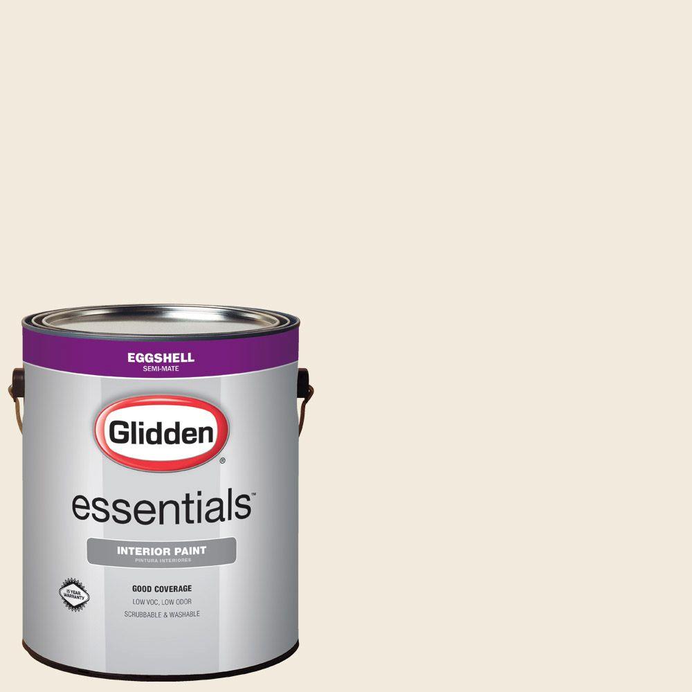 Glidden Premium 1 qt. Pure White Eggshell Interior Paint-GLN6011 ...