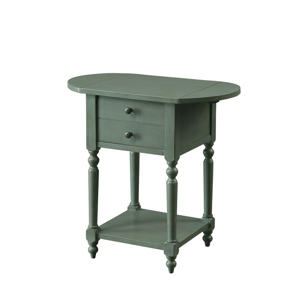 Williams Import Beadle Antique Teal Side Table With Open Bottom Williams Import Beadle Antique Teal Side Table With Open Bottom Shelf Double Drawer Front And Expandable Leaf Top Cm Ac166tl The Home Depot
