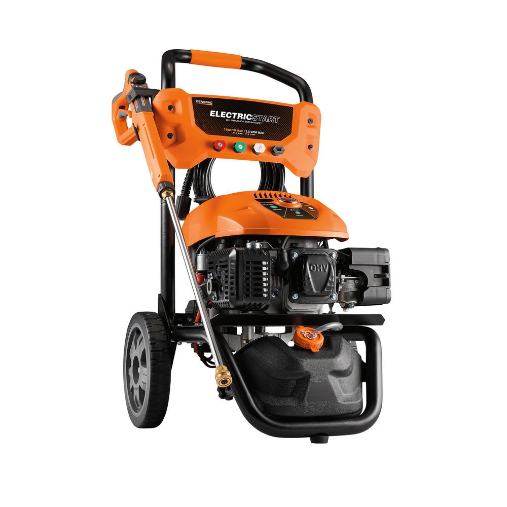 Generac 3100 PSI 2.5 GPM Electric Start Residential Pressure Washer Kit