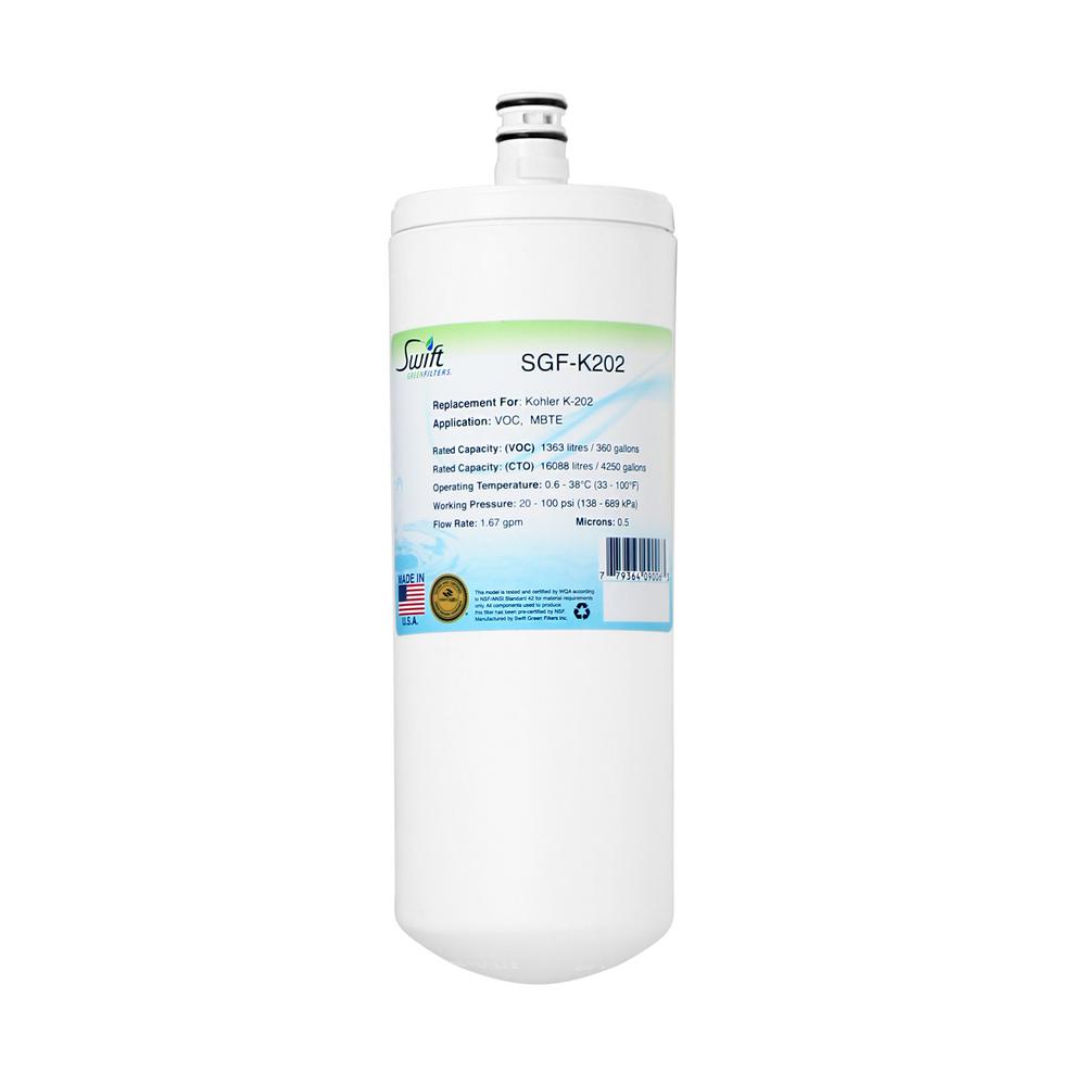 Swift Green Filters KOHLER K202 Replacement Under Sink Water Filter