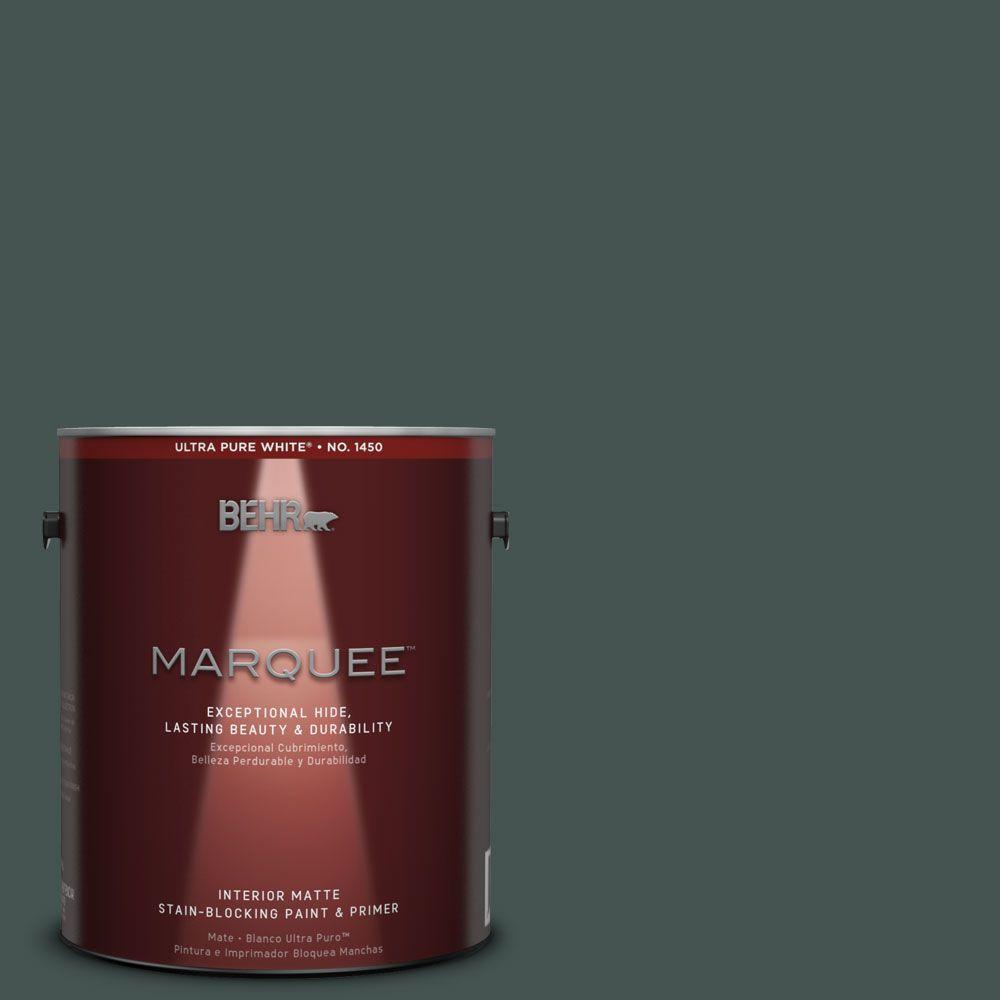 Behr Marquee 1 Gal Mq6 44 Black Evergreen One Coat Hide Matte Behr Marquee 1 Gal Mq6 44 Black Evergreen One Coat Hide Matte