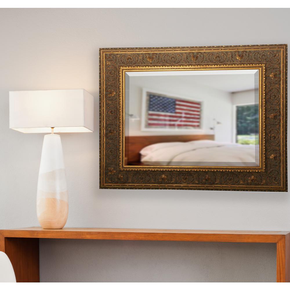 37 5 In X Ont Gold Beveled Vanity Wall Mirror R071mv Ont Gold Beveled Vanity Wall Mirror