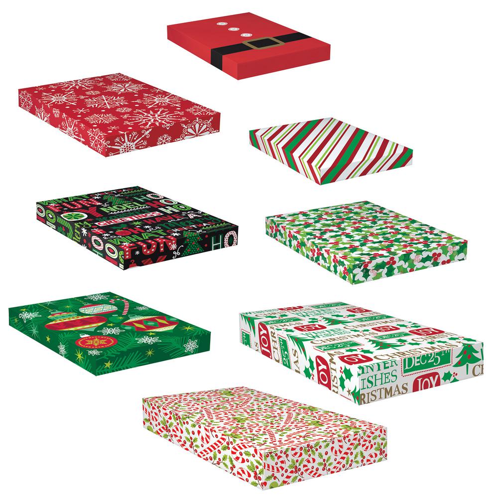 Amscan Christmas Paper Gift Box Assortment (8-Count 2-Pack)-260161 ...