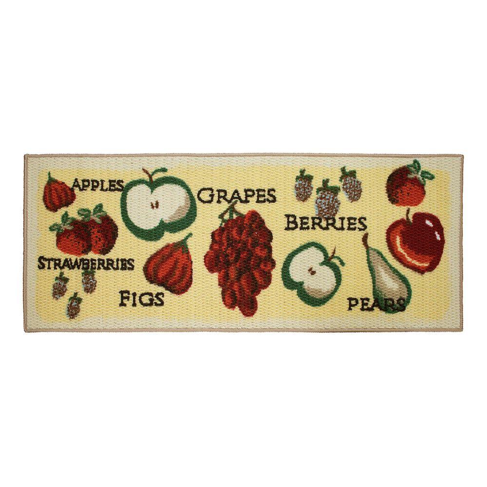 Fruit Kitchen Rugs 18 x 30 inches Set of 2