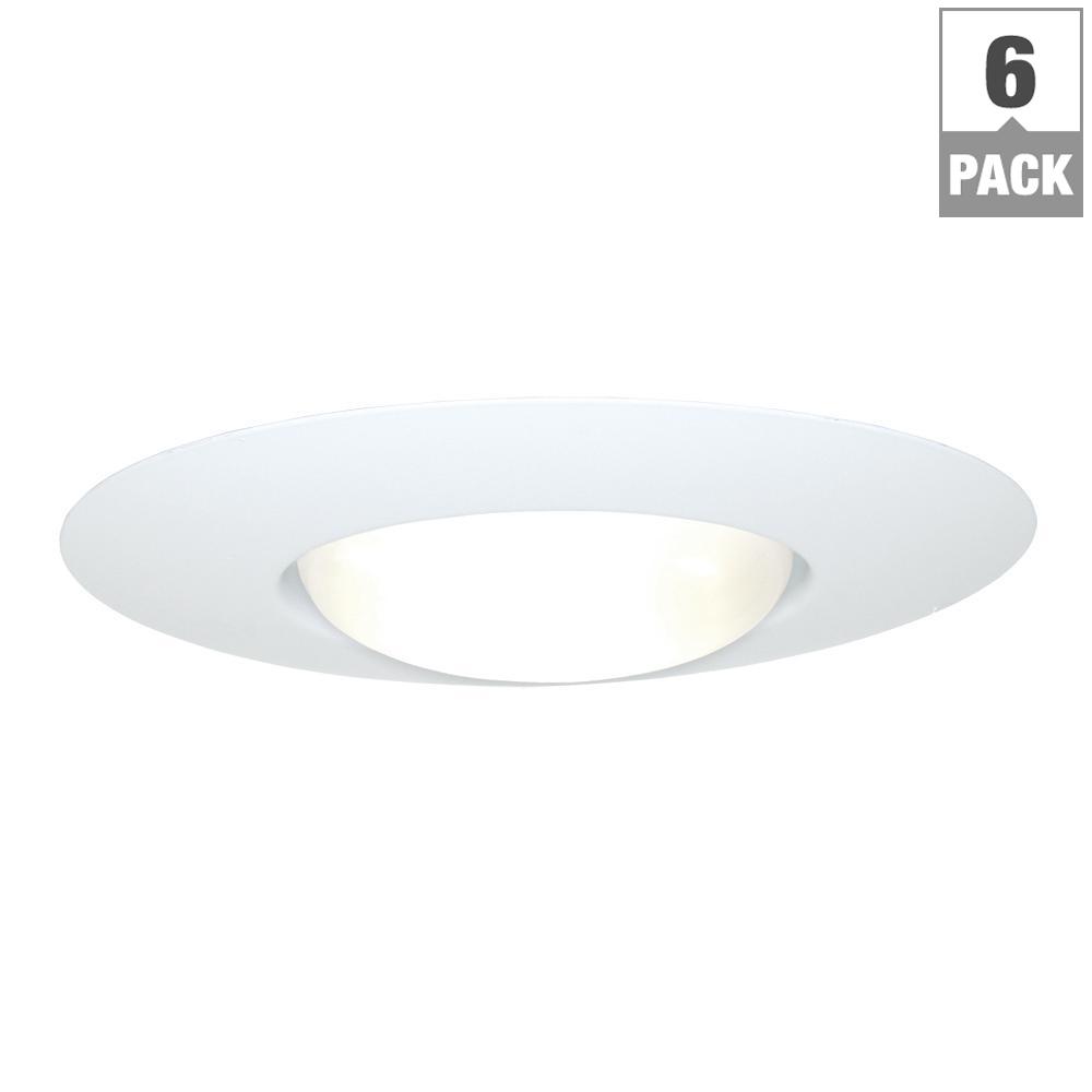 Halo E26 Series 6 in. White Recessed Lighting Open Trim with Socket