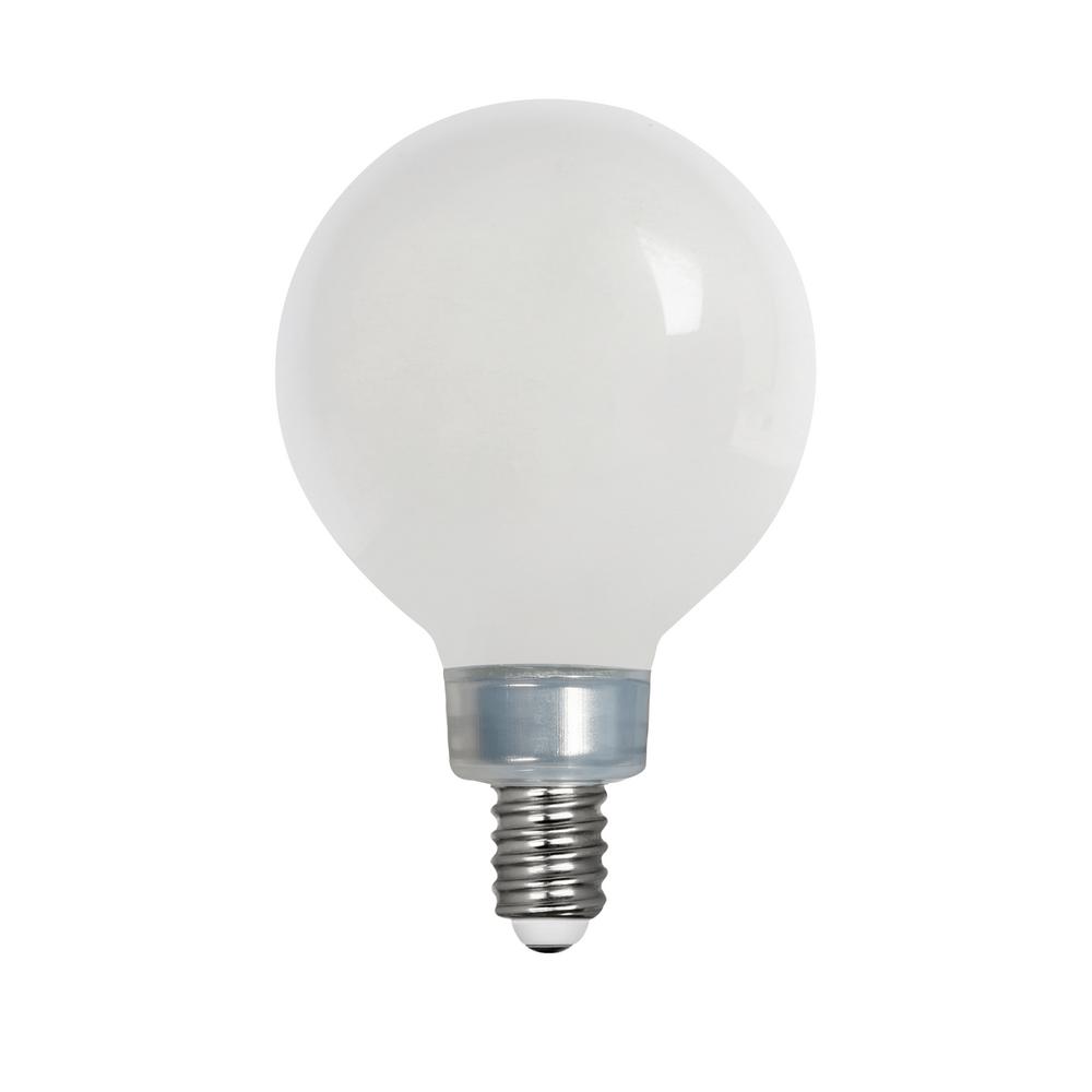 Photo 1 of 40-Watt Equivalent G16.5 ENERGY STAR and CEC Title 20 Dimmable Filament LED Light Bulb Day Light (4 3-Packs)