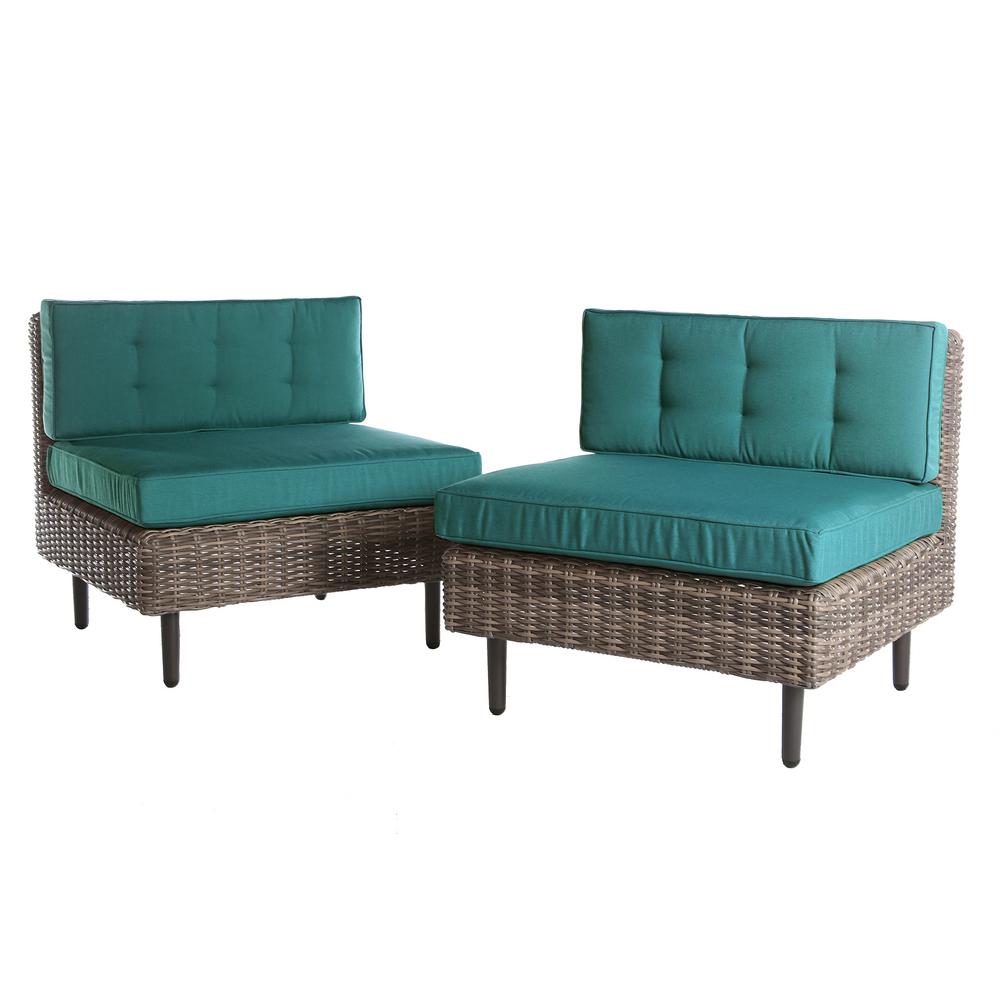 Ae Outdoor Aimee 2 Piece Wicker Patio Seating Set With Spectrum Pea Cushions Ae Outdoor Aimee 2 Piece Wicker Patio Seating Set With Spectrum Pea Cushions