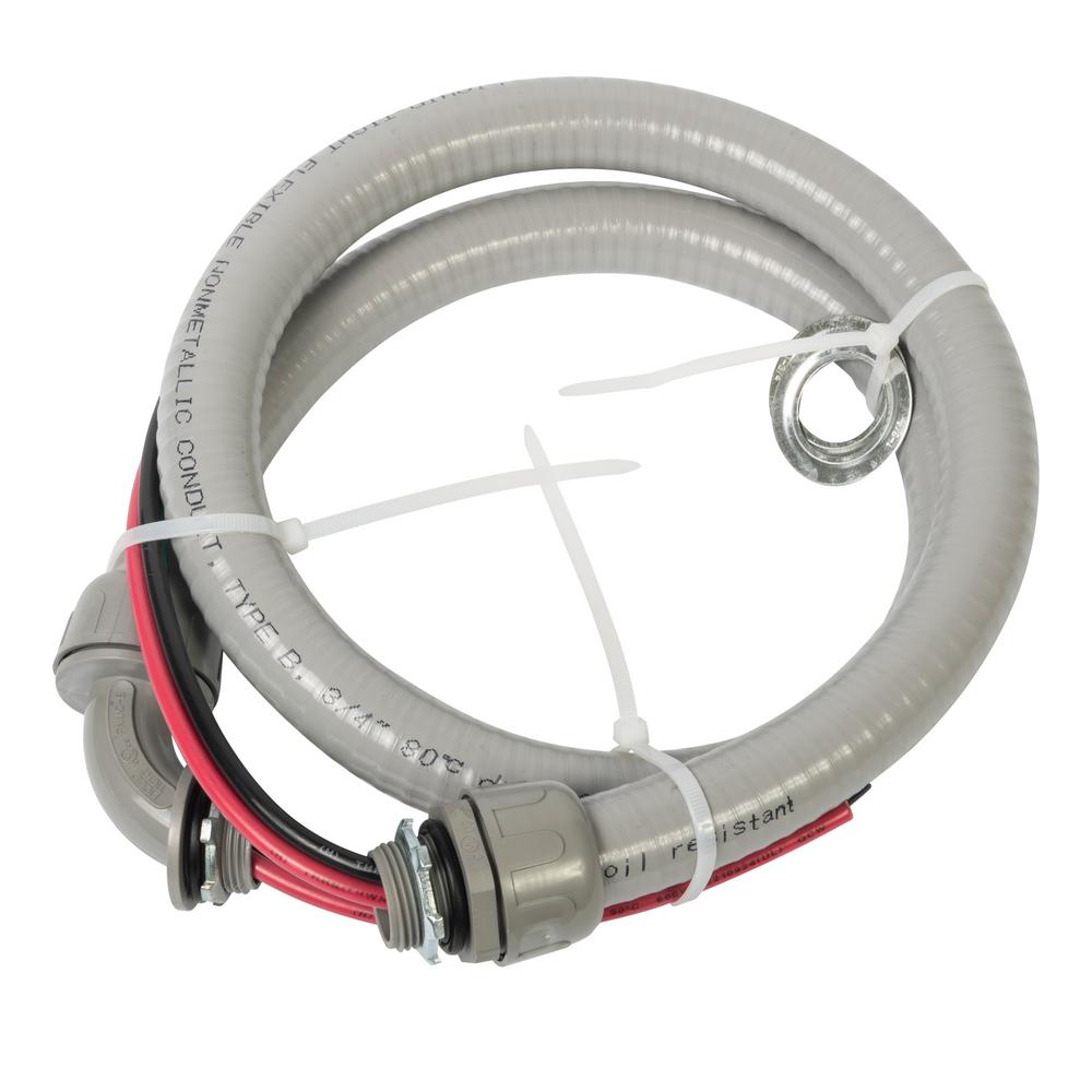 Bergen Industries 3/4 in. x 6 ft. 8/2 and 10/1 NonMetallic Flexible Liquidtight A/C Electrical