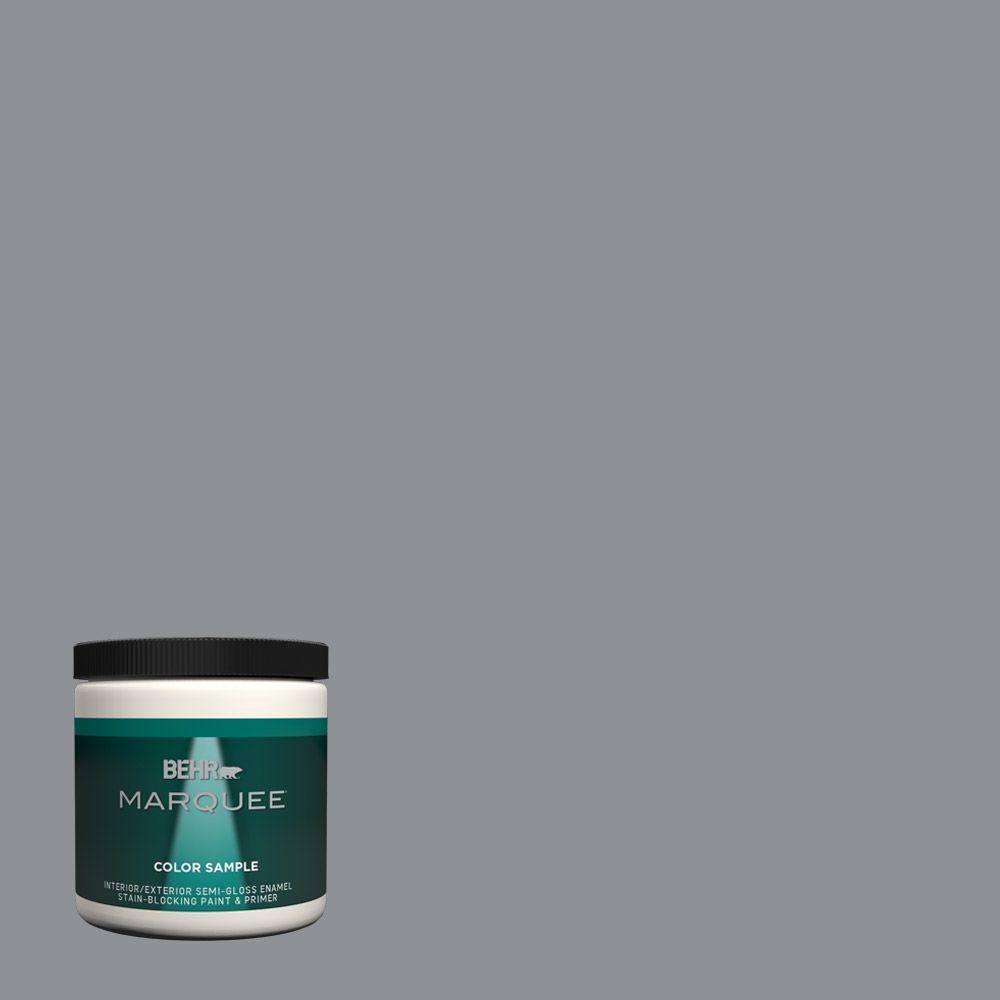 Behr Marquee 8 Oz Ppu18 04 Dark Pewter One Coat Hide Semi Gloss Dark Pewter One Coat Hide Semi Gloss