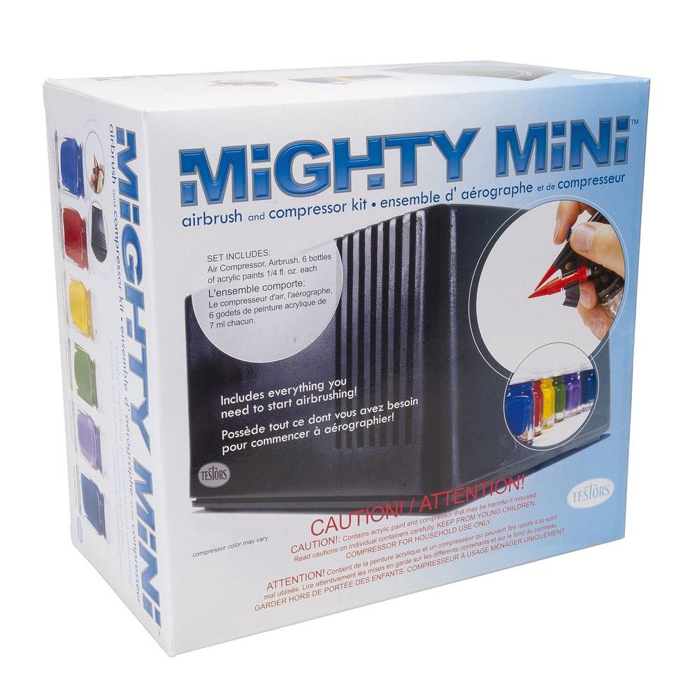 Aztek Testors Mighty Mini Airbrush Starter Set with Compressor (2Pack