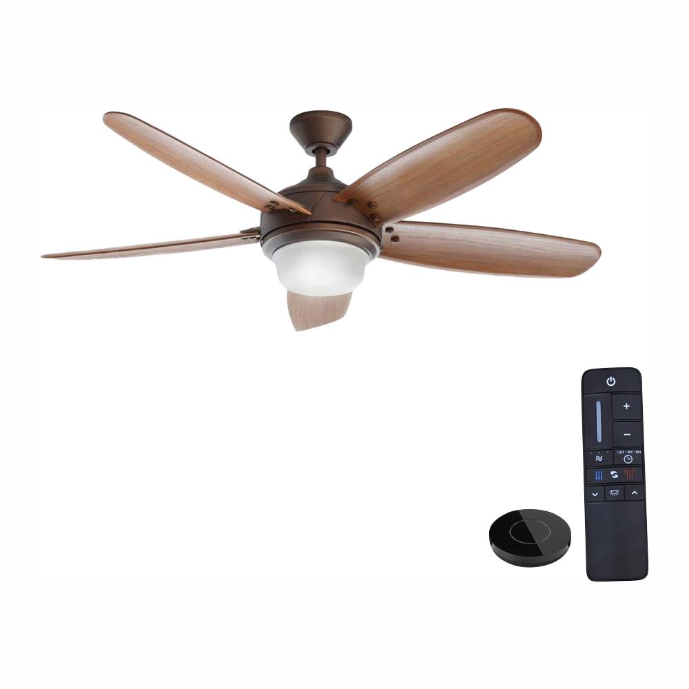 Hampton Bay 52 In Indoor Caffe Patina Ceiling Fan With