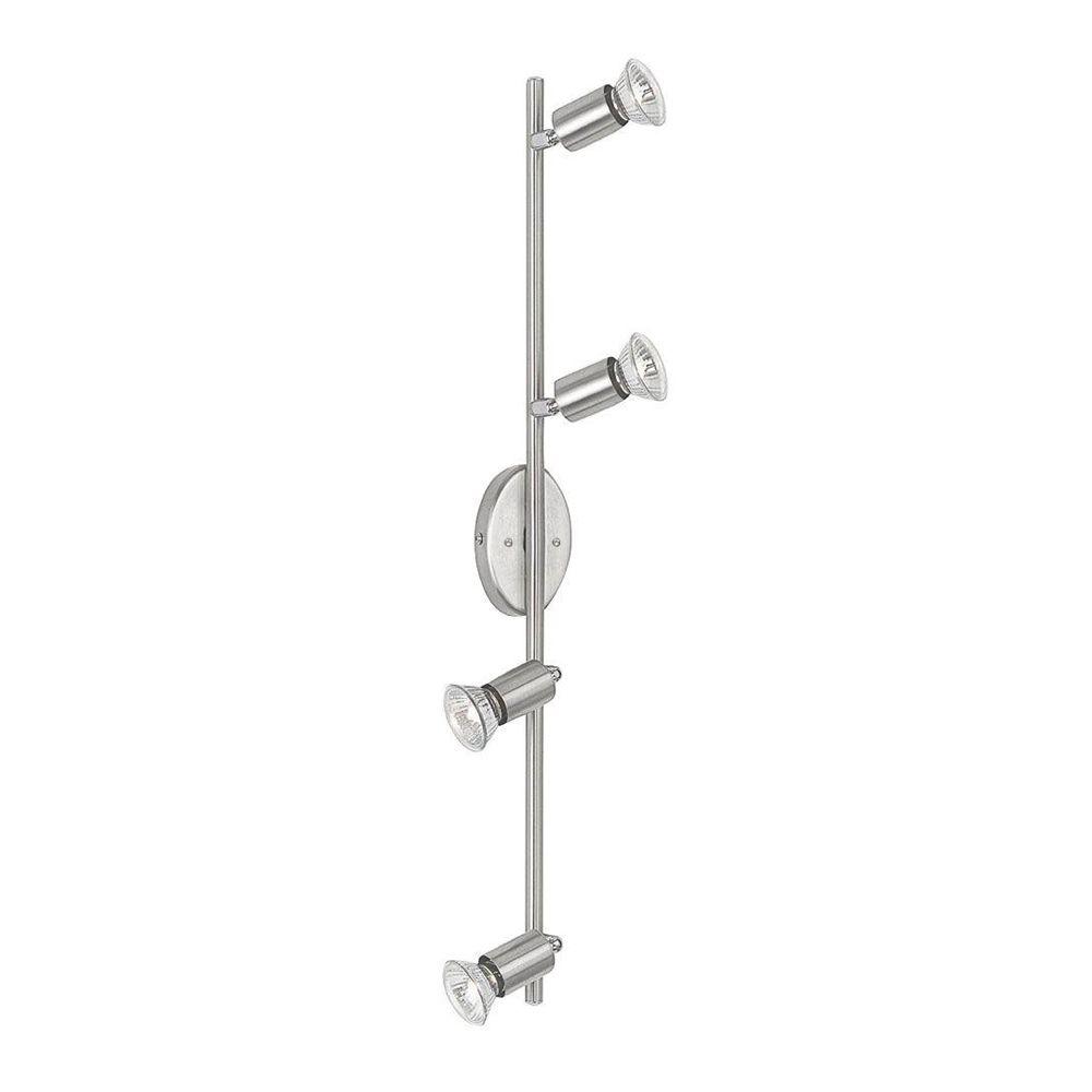 Eglo Buzz 4 Light Matte Nickel And Chrome Track Lighting Fixture Eglo Buzz 4 Light Matte Nickel And Chrome Track Lighting Fixture