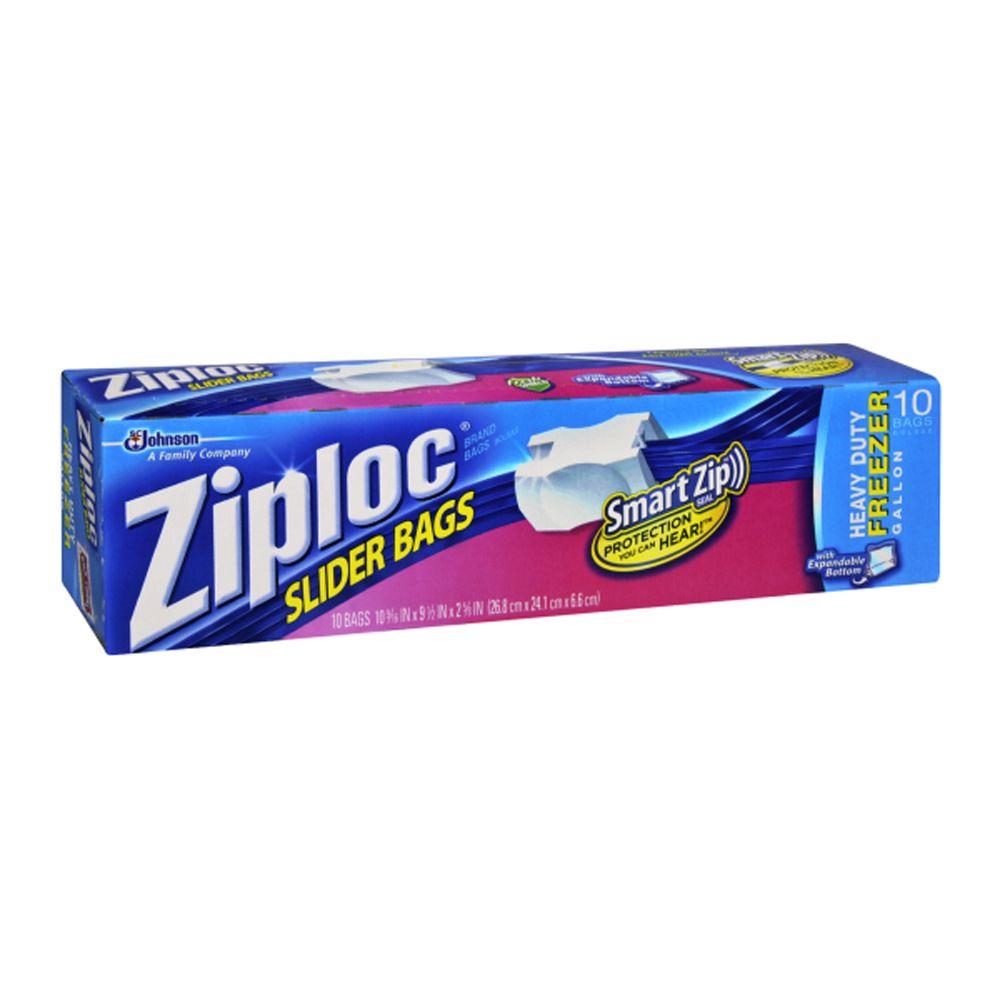 Ziploc Gallon Plastic Slider Freezer Bag 10 12 Pack 02313 Ziploc Gallon Plastic Slider Freezer Bag 10 12 Pack