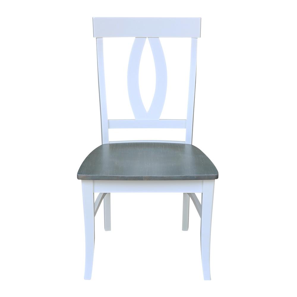 International Concepts White/Gray Verona Dining Chairs (Set of 2)C05170P The Home Depot