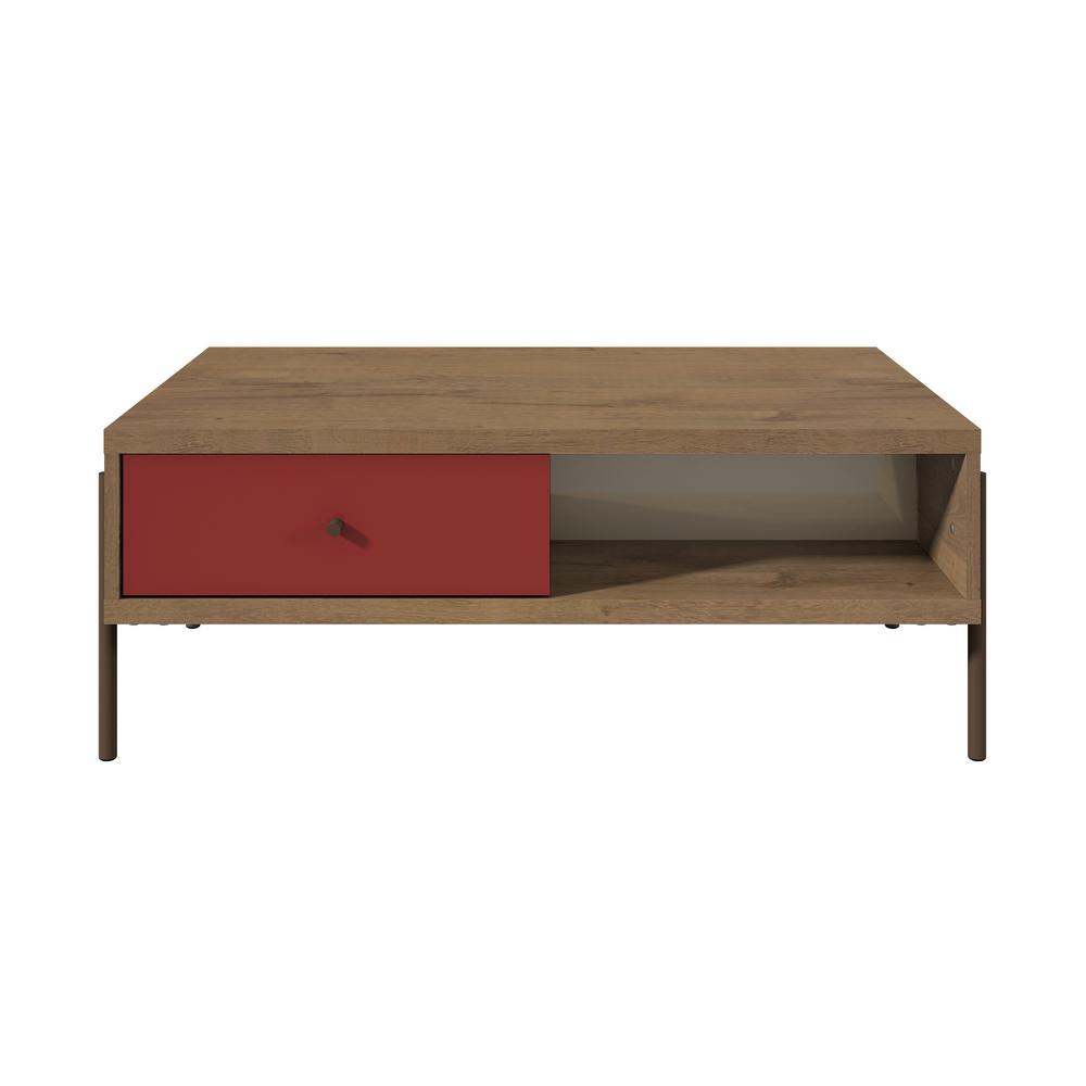 Manhattan Comfort Joy 2 Drawer Red And Off White Double Sided End Manhattan Comfort Joy 2 Drawer Red And Off White Double Sided End Table