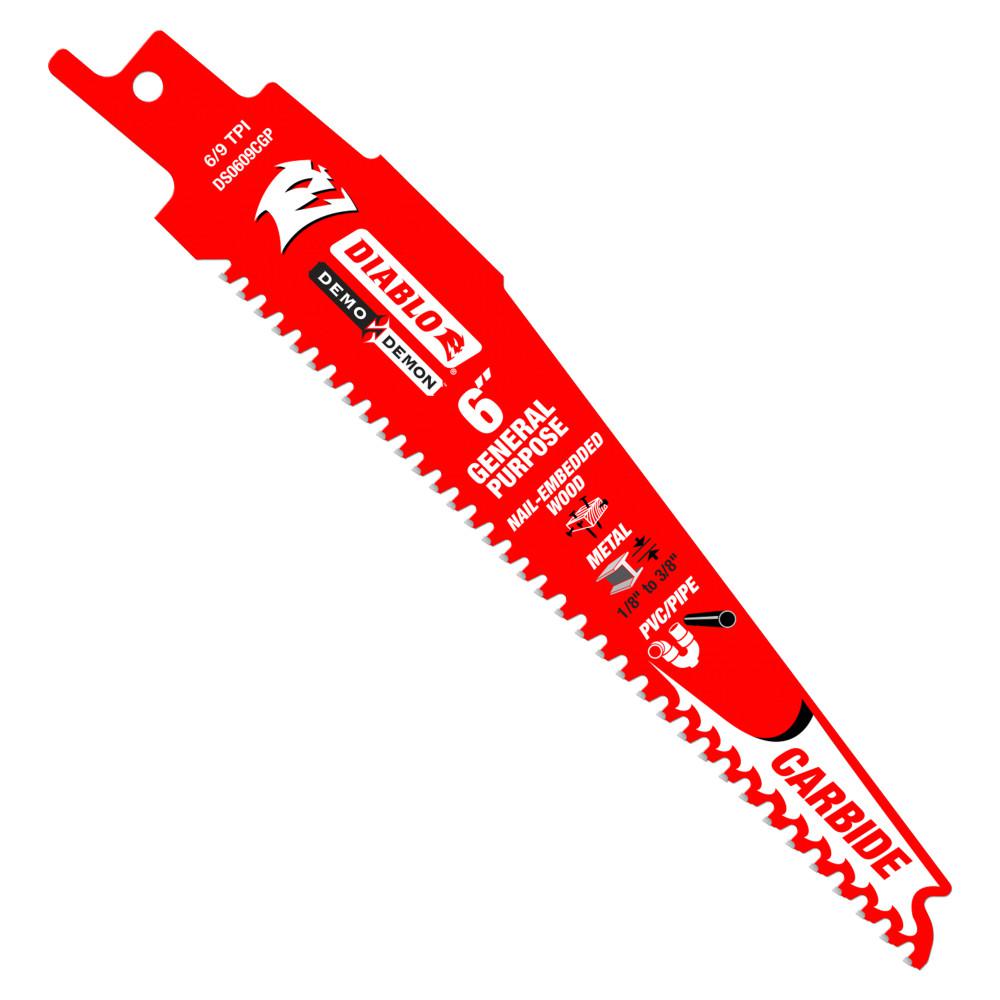 DIABLO 6 in. 9 TPI Demo Demon Carbide General Purpose Reciprocating Saw