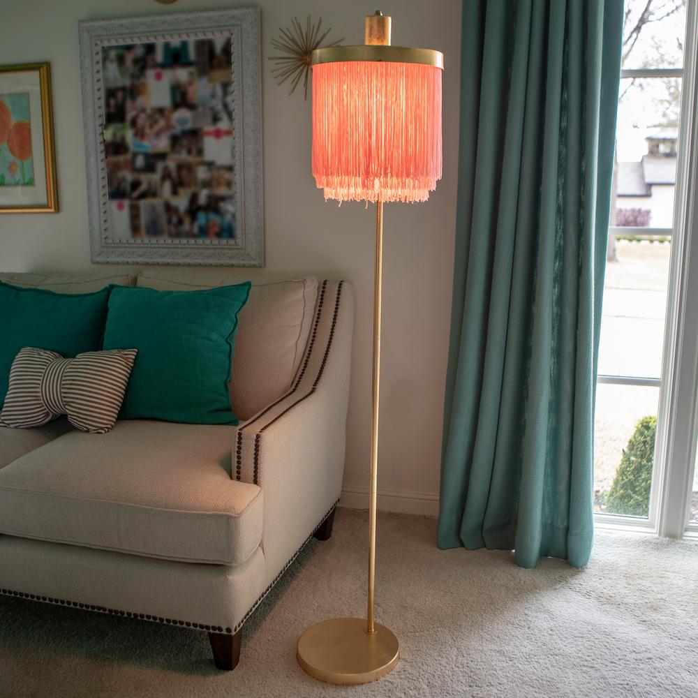 blush pink standing lamp