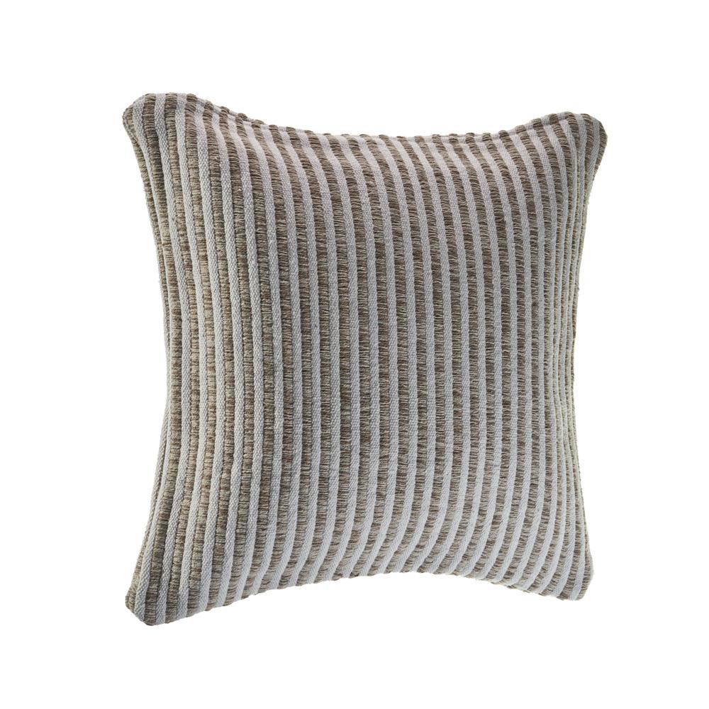 Lr Home Kind Beige Cream Striped 22 In X 22 In Cotton Throw