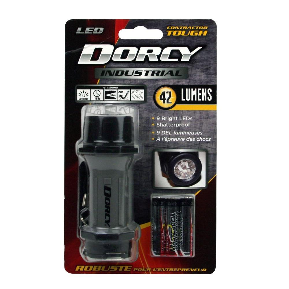 dorcy flashlight how to install batteries