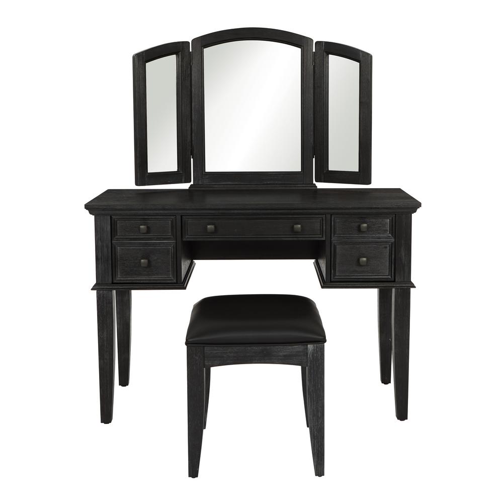 black vanity dresser