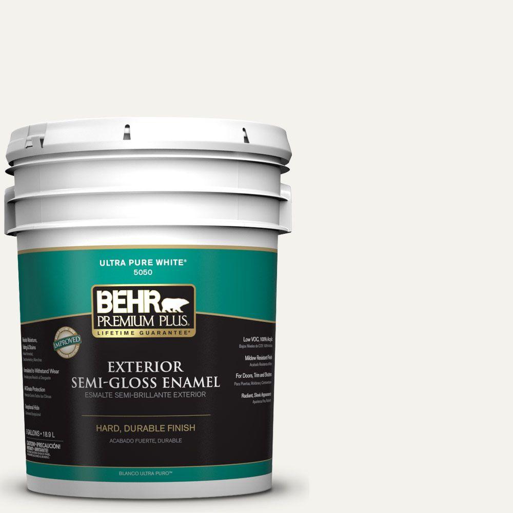 BEHR Premium Plus 5gal. PRW14 Bit of Sugar SemiGloss Enamel