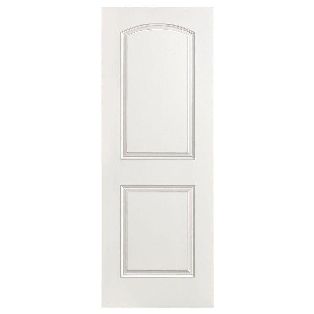 Masonite 32 In. X 80 In. Roman 2-Panel Round Top Right-Handed Hollow ...