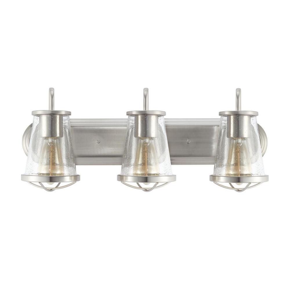 Home Decorators Collection 3Light Brushed Nickel Vanity Light