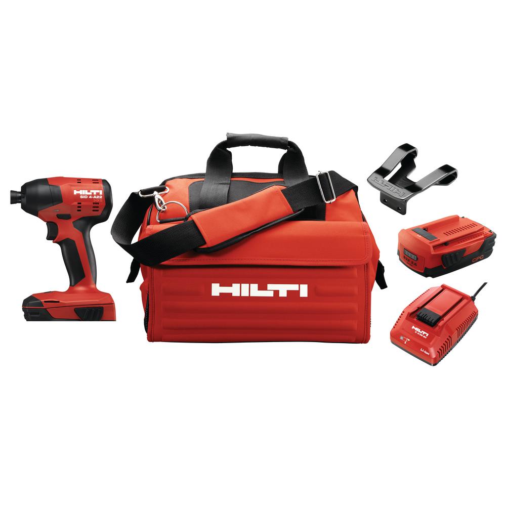 Hilti 22Volt LithiumIon 1/4 in. Hex Cordless Brushless SID 4 Compact