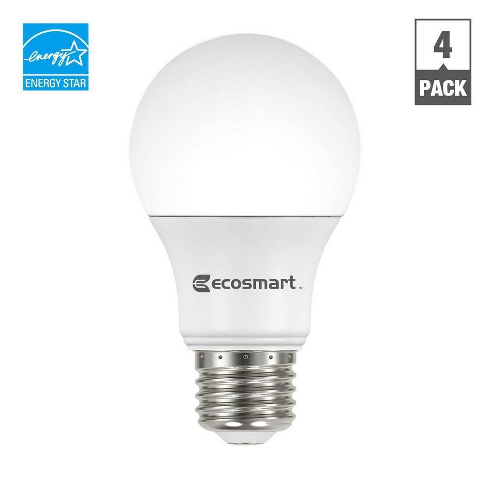 Ecosmart 40 Watt Equivalent A19 Energy Star And Dimmable Led Light Ecosmart 40 Watt Equivalent A19 Energy Star And Dimmable Led Light Bulb Bright White