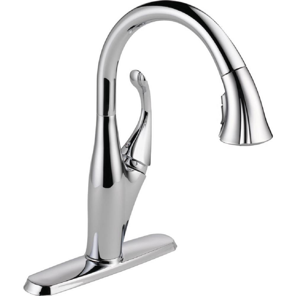 Delta Addison Single Handle Pull Down Sprayer Kitchen Faucet With Magnatite Docking In Chrome 9192 Dst The Home Depot