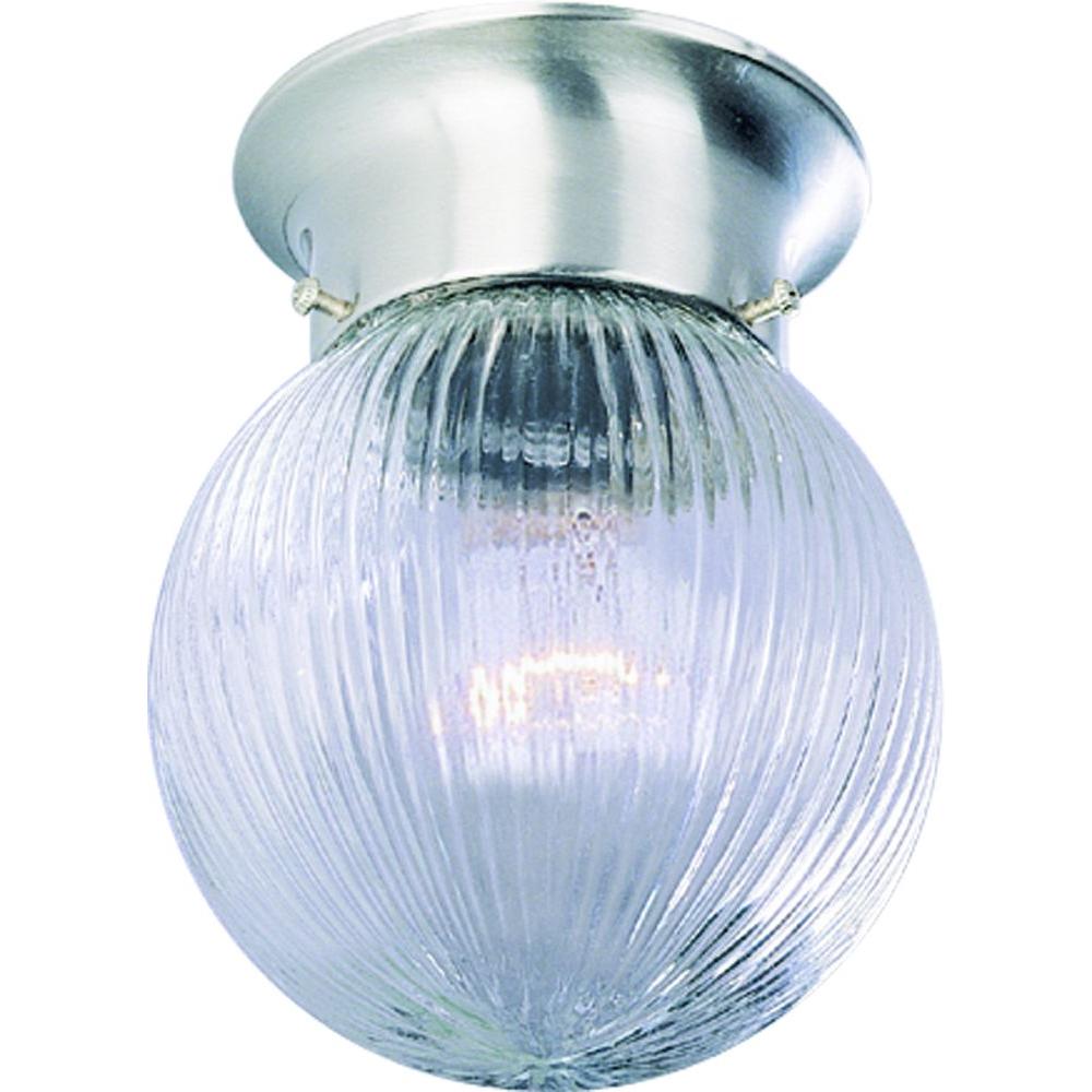 Volume Lighting Roth 1 Light Brushed Nickel Flush Mount V7303 33