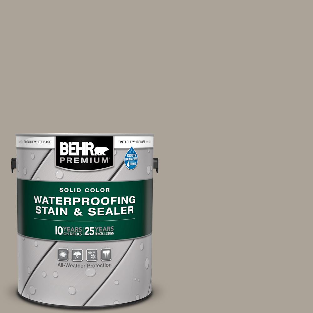 BEHR Premium 1 gal. #ECC-18-1 Quail Ridge Solid Color Waterproofing ...