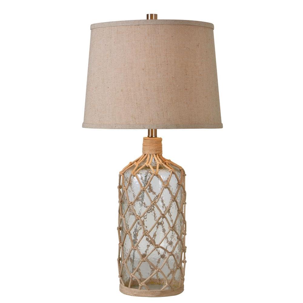 Kenroy Home Captain 30 in. Rope Table Lamp-32816CLRR - The Home Depot