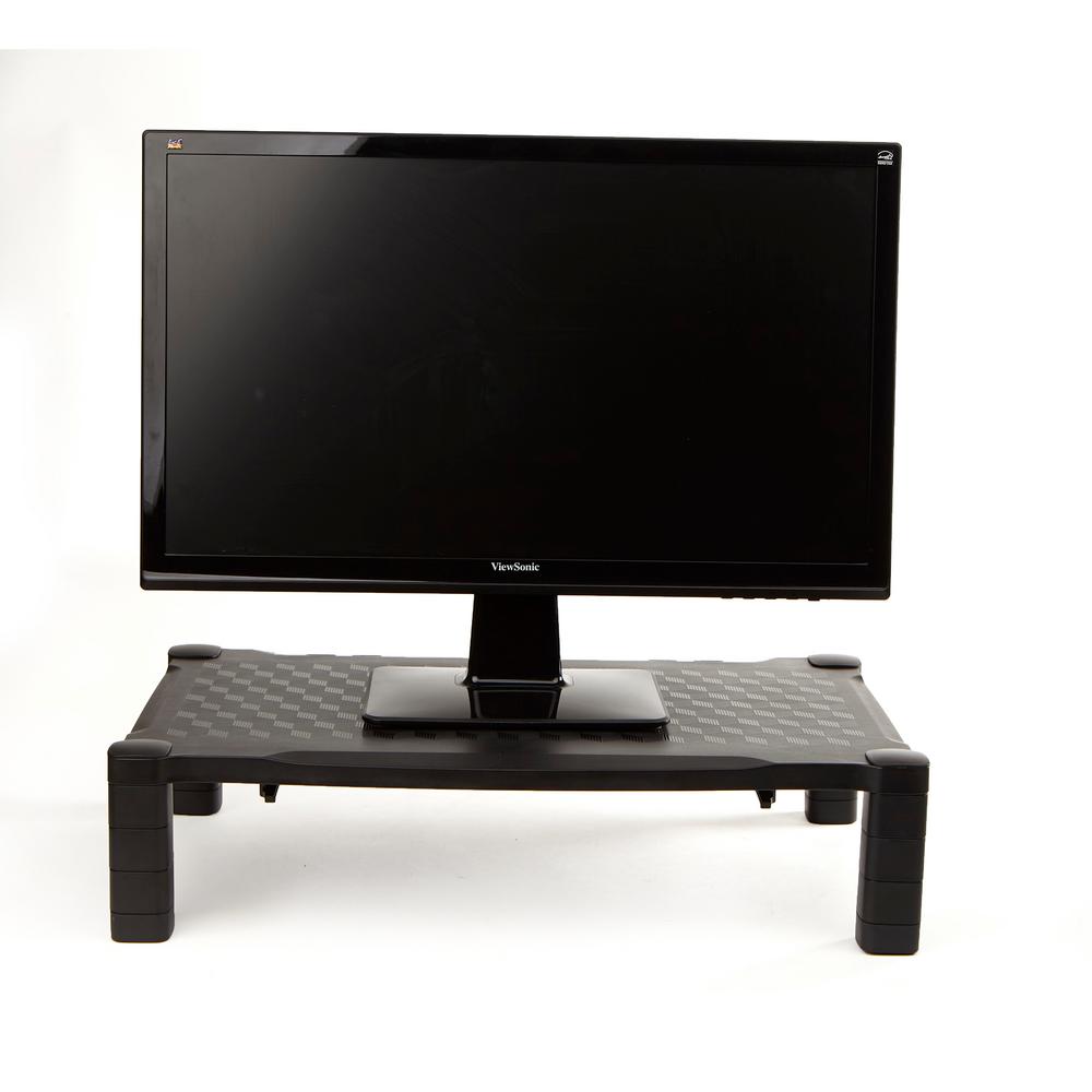 Mind Reader Extra Wide Monitor Stand With Height Adjustable For