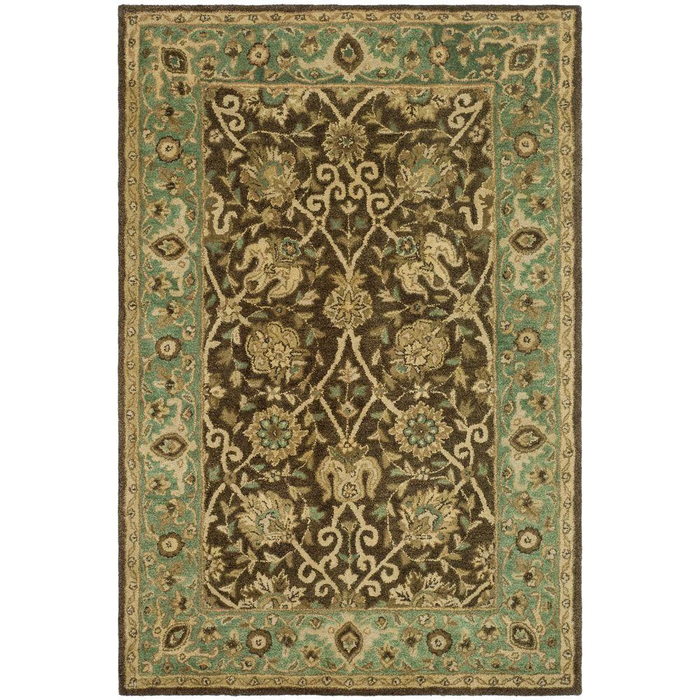 Safavieh Antiquity Brown/Green 4 ft. x 6 ft. Area Rug-AT21G-4 - The ...