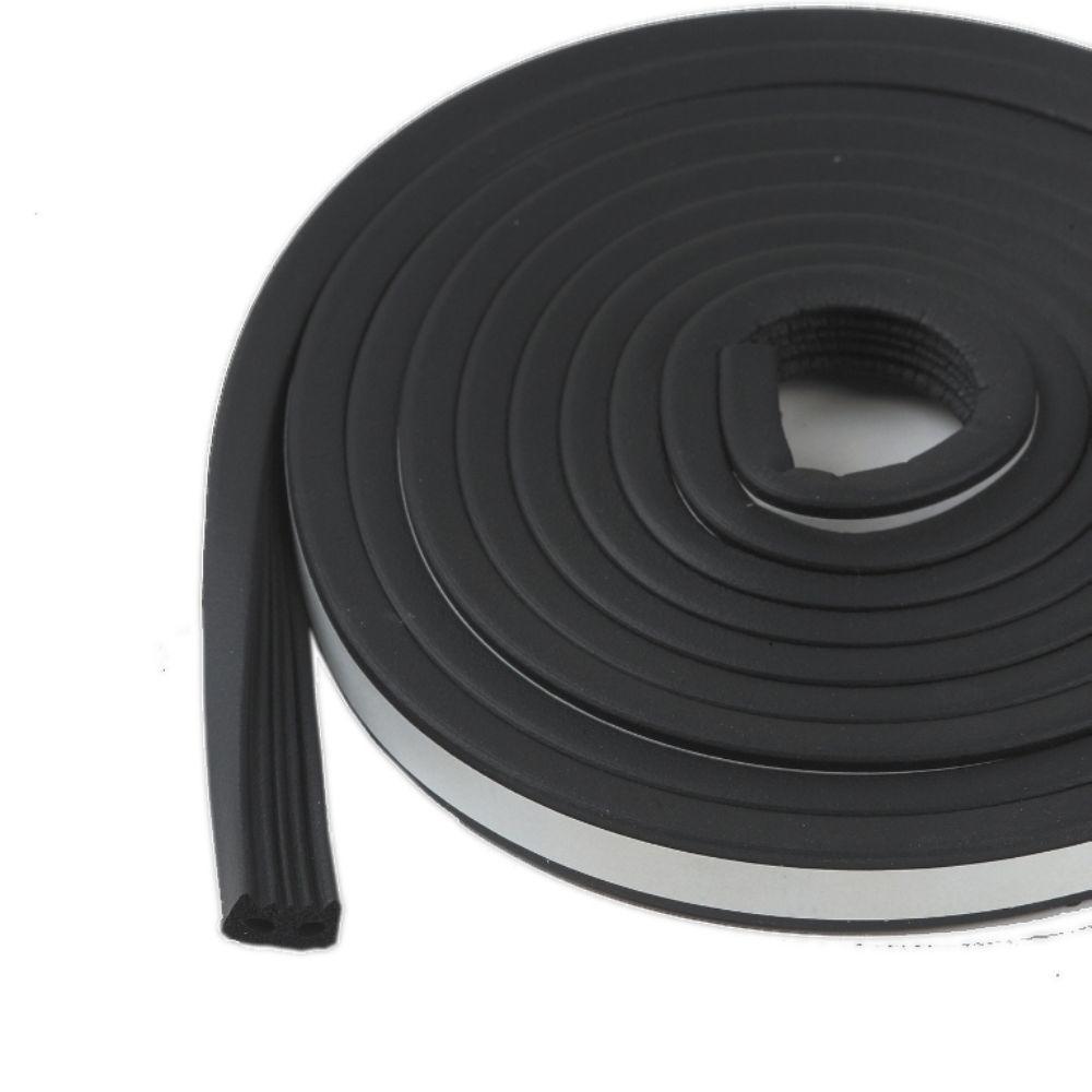 Auto RV Marine 5//8/" Self Adhesive Rectangle Ribbed Rubber Weather Seal Strip