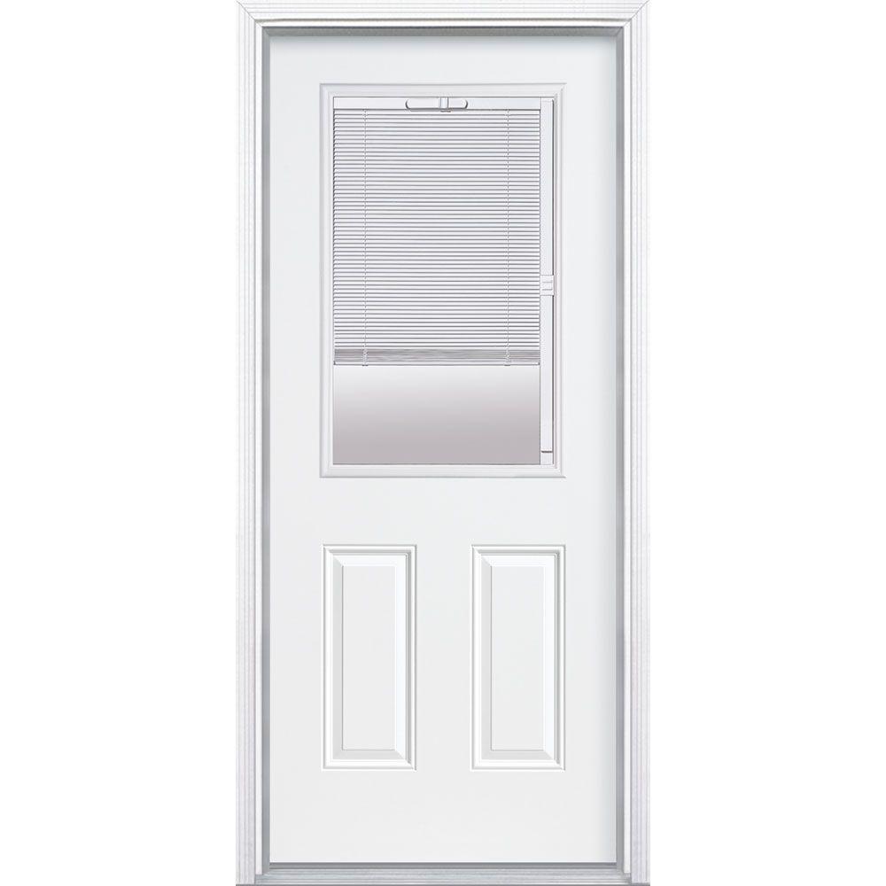 Masonite 36 in. x 80 in. 6-Panel Right-Hand Inswing Primed Steel ...