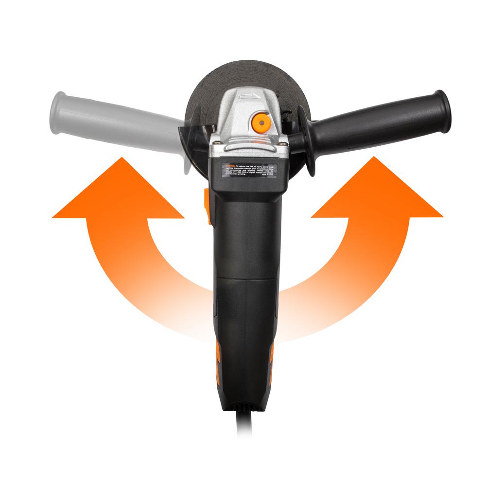 WEN Corded Angle Grinder 7 Amp 41/2"Reversible Handle Metal Cutter