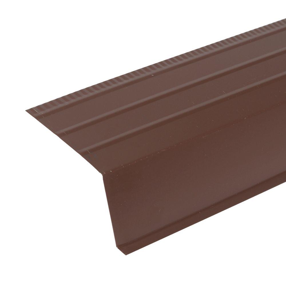 Amerimax Home Products 1 in. x 10 ft. Musket Brown Aluminum Roof Edge Apron Flashing5507559120