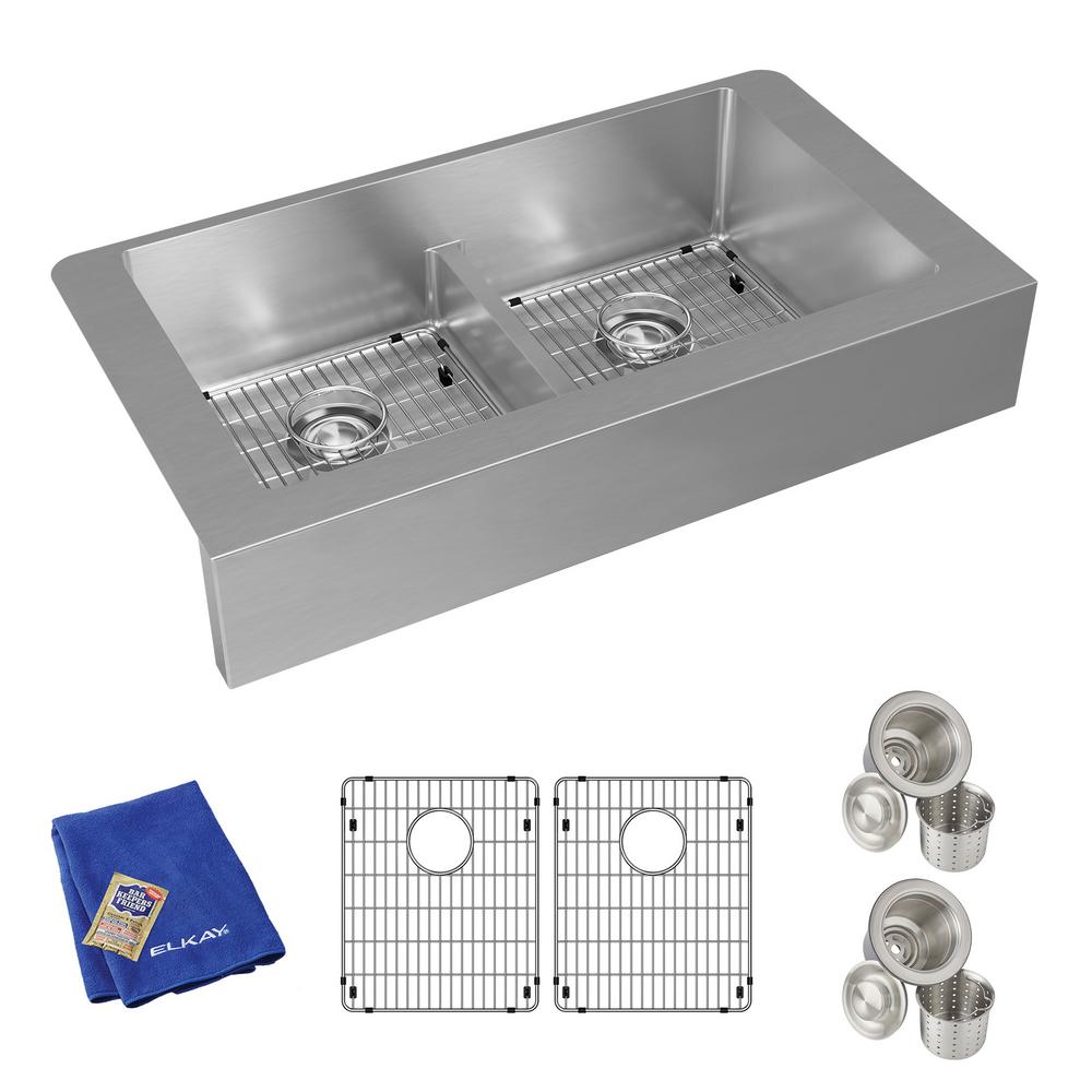 Elkay Crosstown Farmhouse Apron Front Stainless Steel 36 In