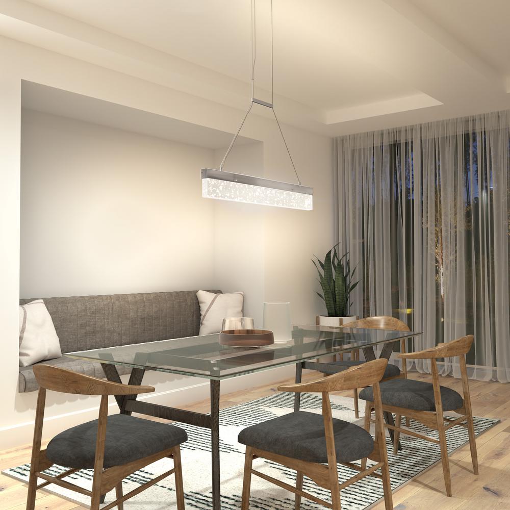 Artika Optical 29 Wattintegrated Led Chrome Pendant Rg25w C1 The Home Depot Chandelier Light Fixtures Light