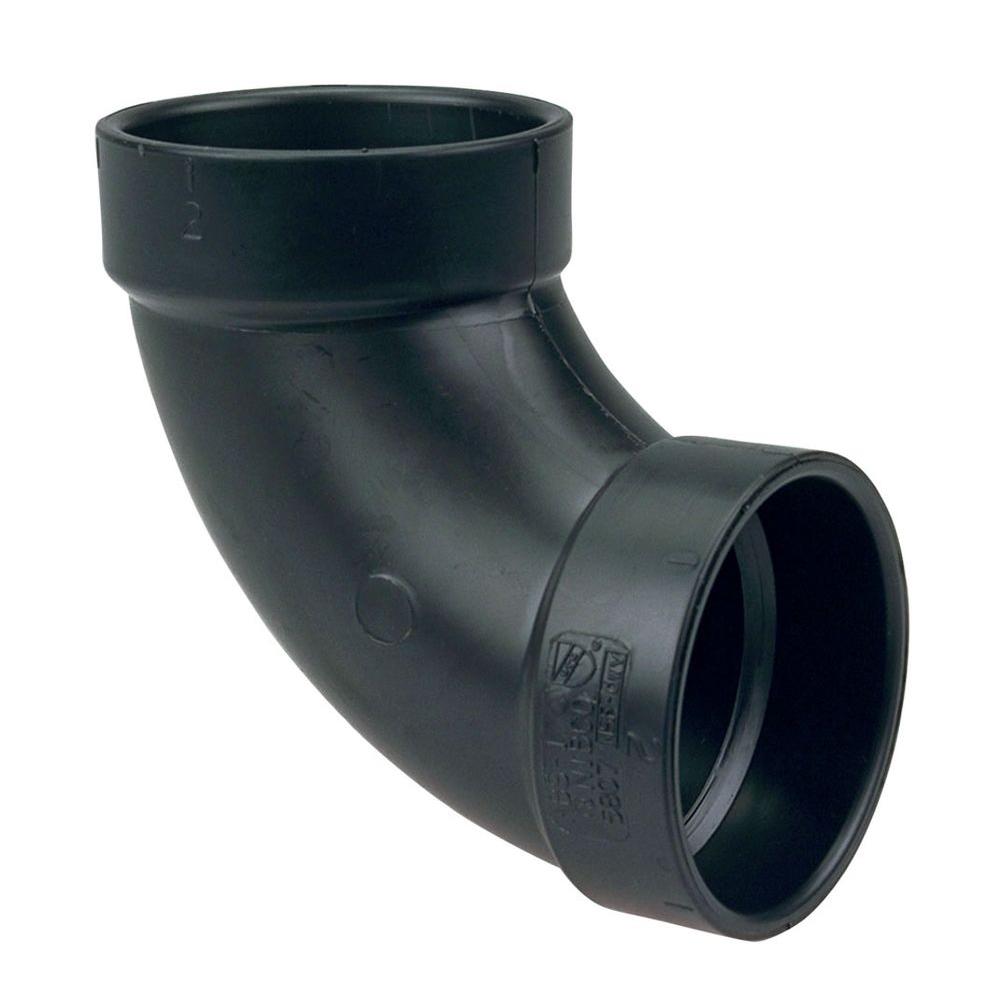 3 inch ABS DWV 90 Degree Hub x Hub Elbow