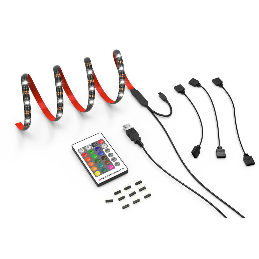 Monster Mounts 4Strip Home Theater TV LED Backlight KitMTB04 The