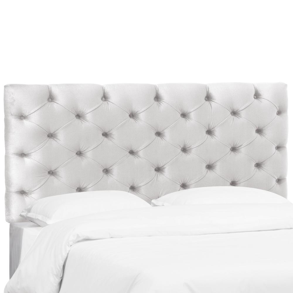 Skyline Furniture Mystere Snow California King Horizontal Tufted