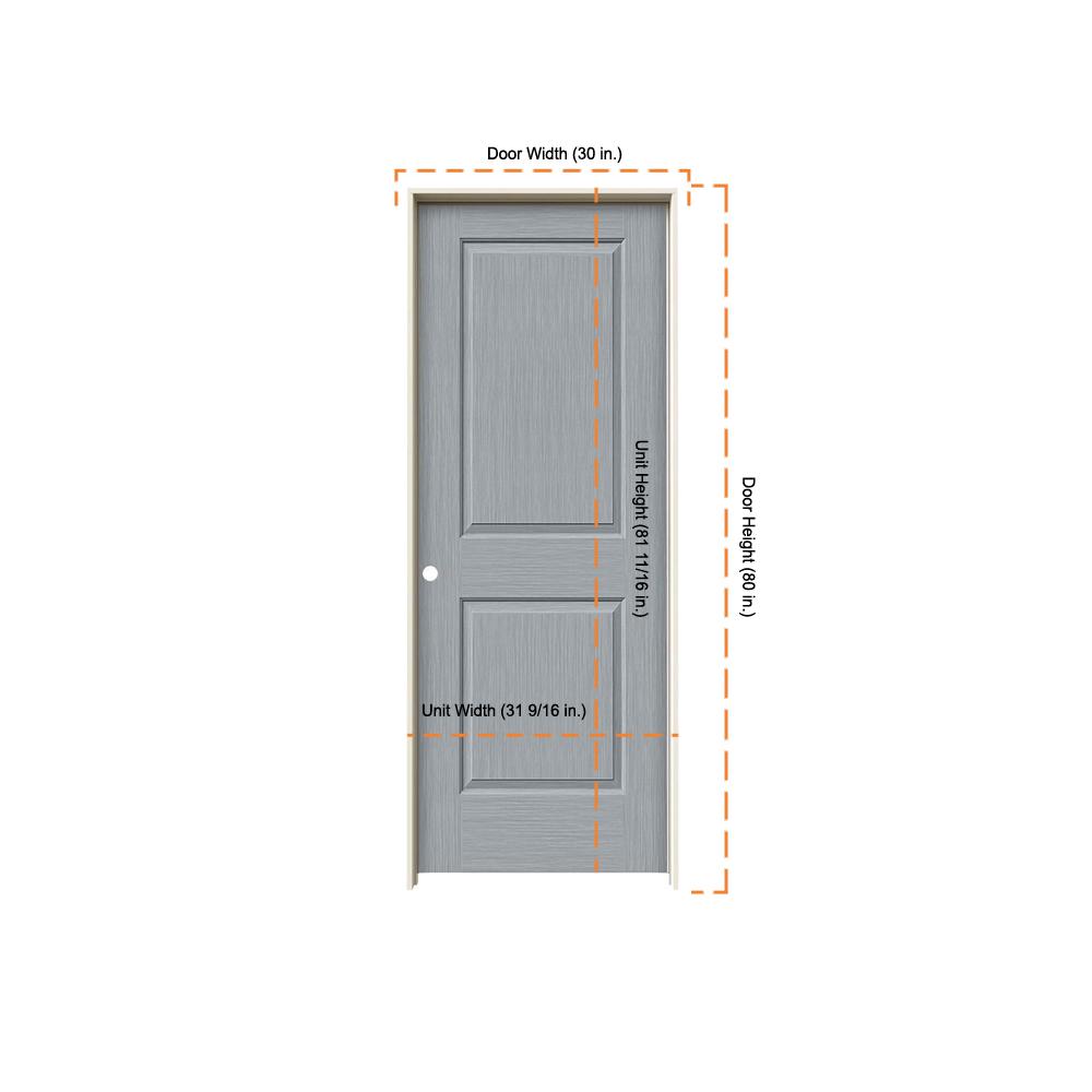 Jeld Wen 30 In X 80 In Cambridge Stone Stain Right Hand Solid