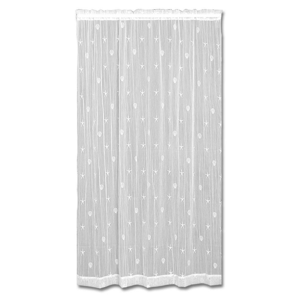 Heritage Lace 45 In W X 84 In L Sand Shell Polyester White Lace