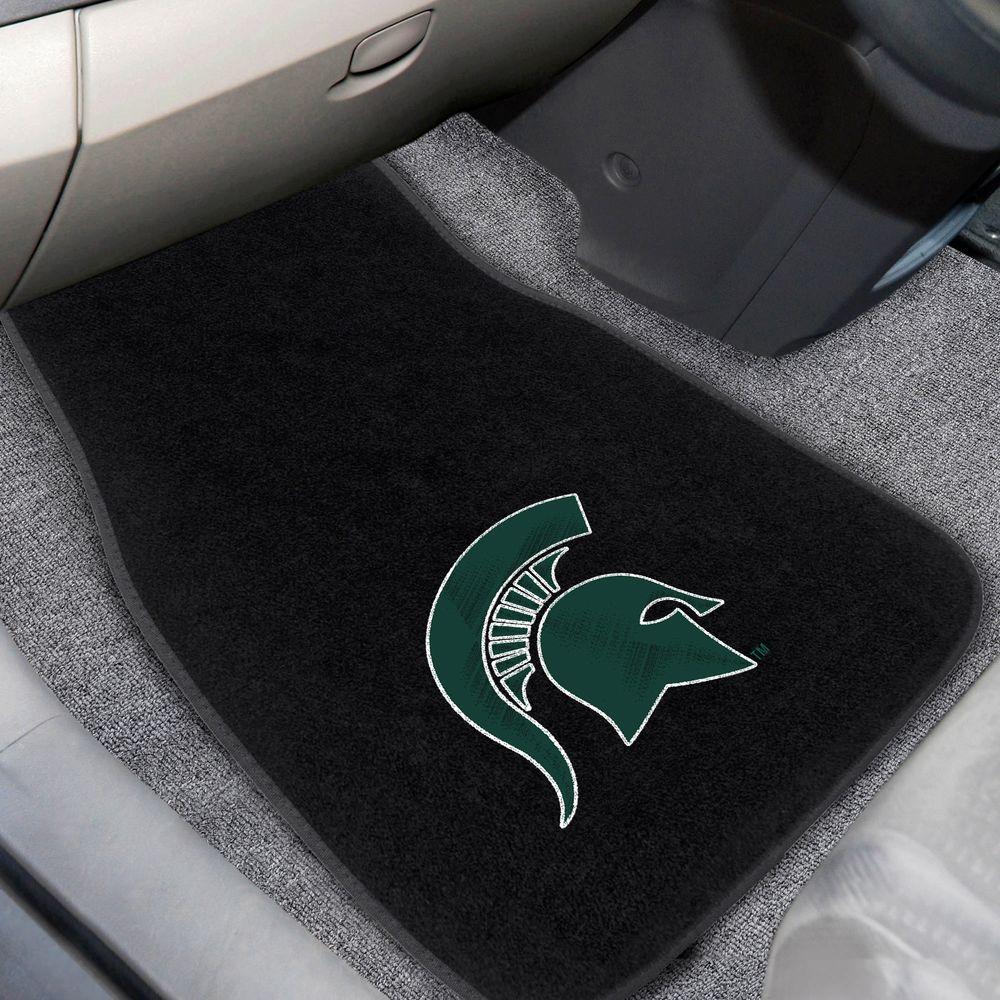 FANMATS 17603 Michigan State 2-Piece Embroidered Car Mat,Team Color,17 x 25.5