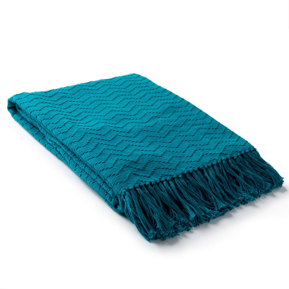 Artistic Weavers Stanley Teal Cotton ThrowS00151045362 The Home Depot